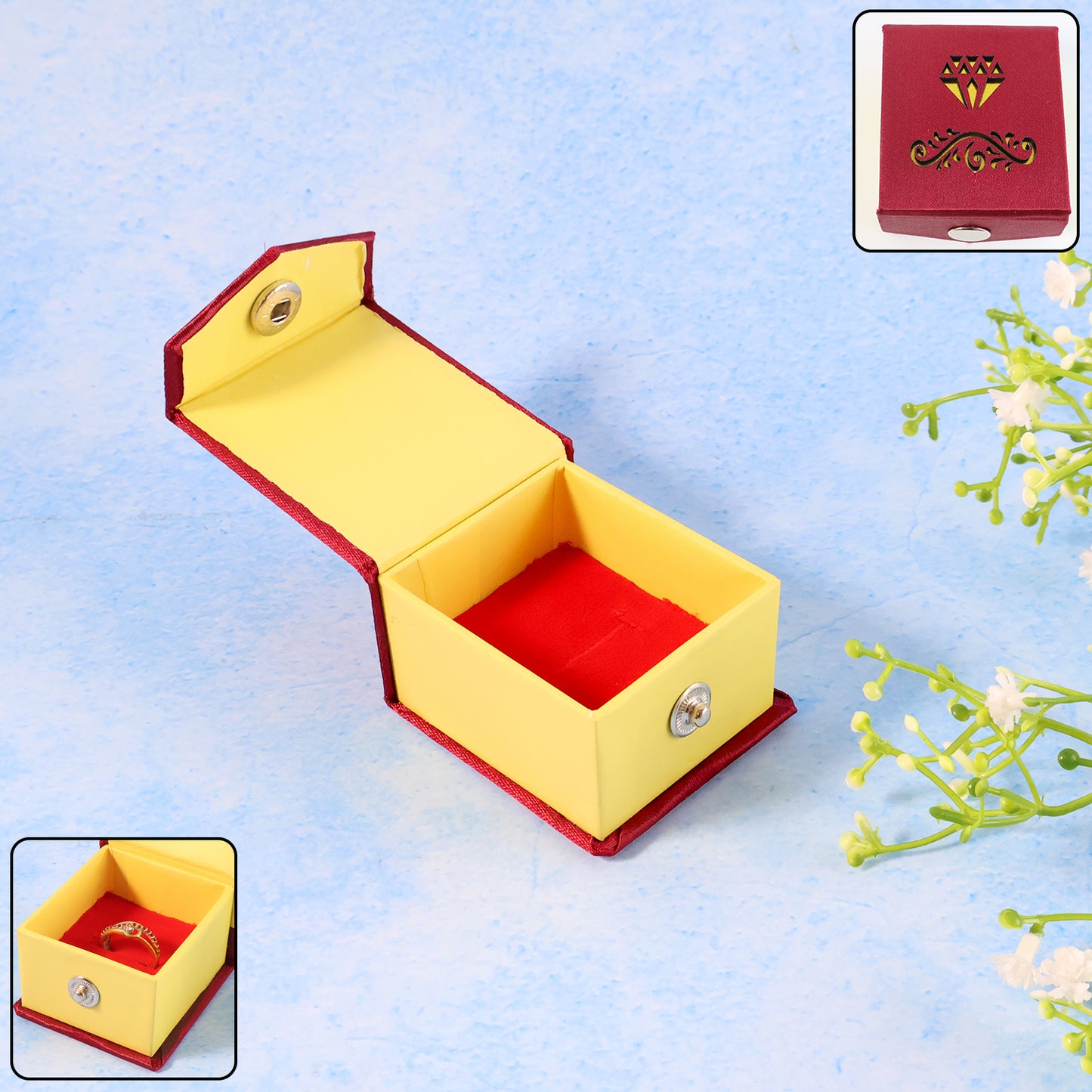 Elegant Ring Gift Box with Velvet Cushion - Perfect for Proposals & Gifting - Happy Price - Image 2