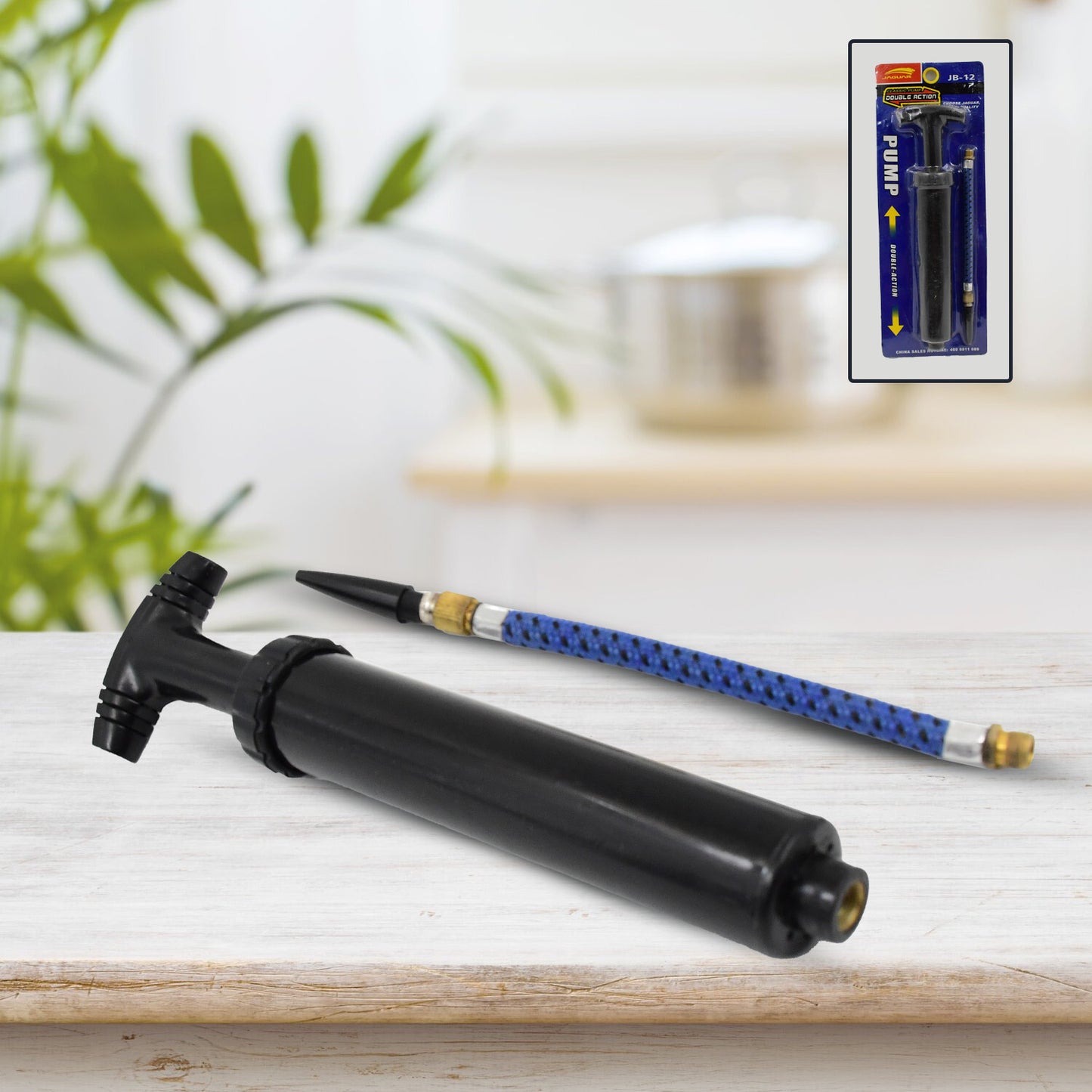 Portable Air Ball Inflatable Kit With Pin Plastic Metal (1 Pc With Pin) - Happy Price - Image 2