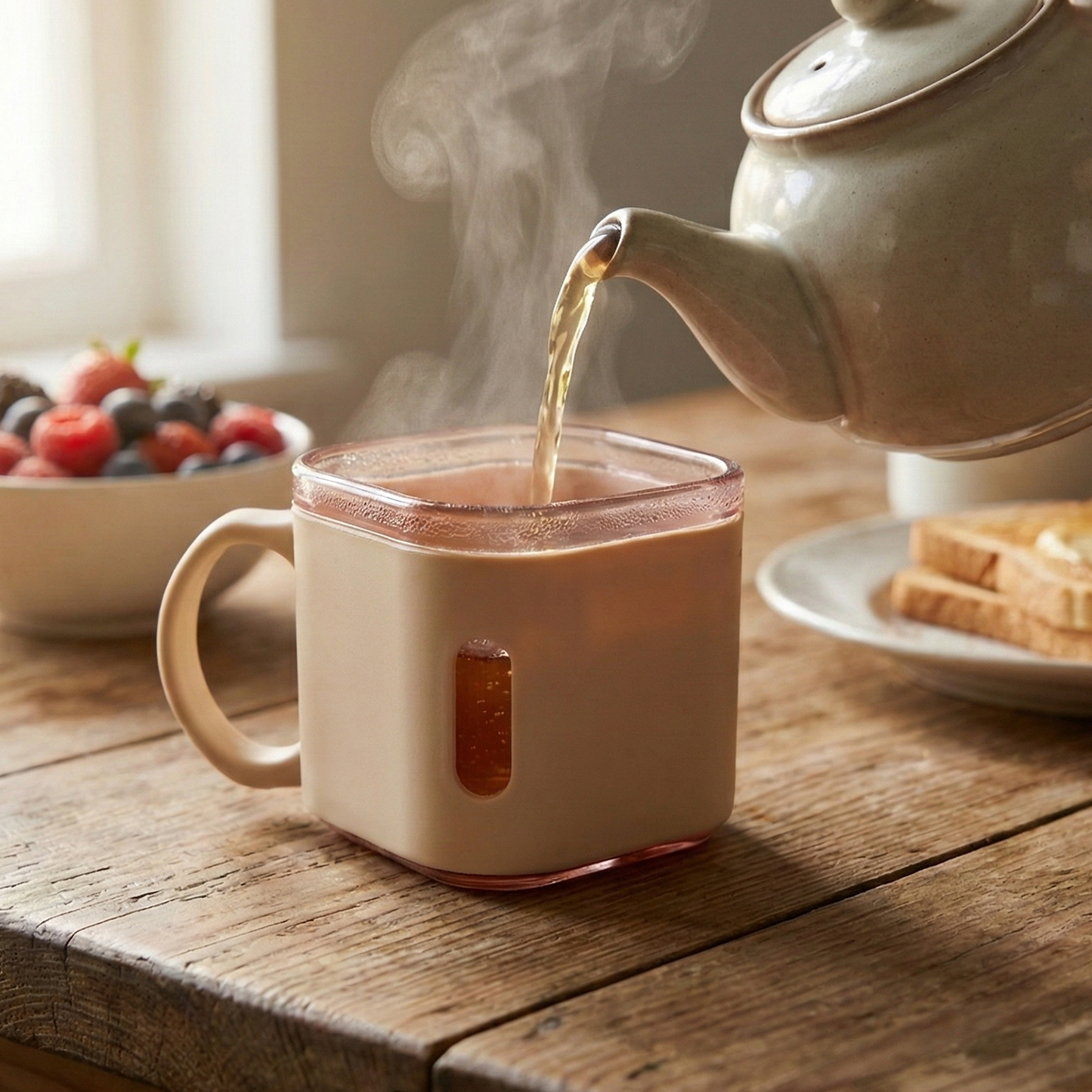 Set of 6 Square Tea Cups, 150ml Each, Lightweight & Unbreakable - Great Price - Image 5