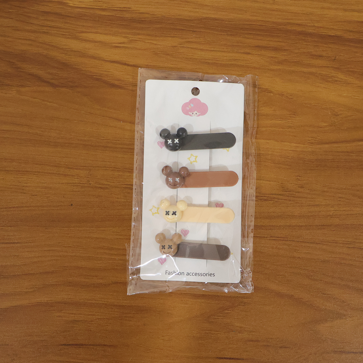 Cute Bear Design Fashion Hair Clips - 4 Pc Set for Girls & Women - Happy Price - Image 7