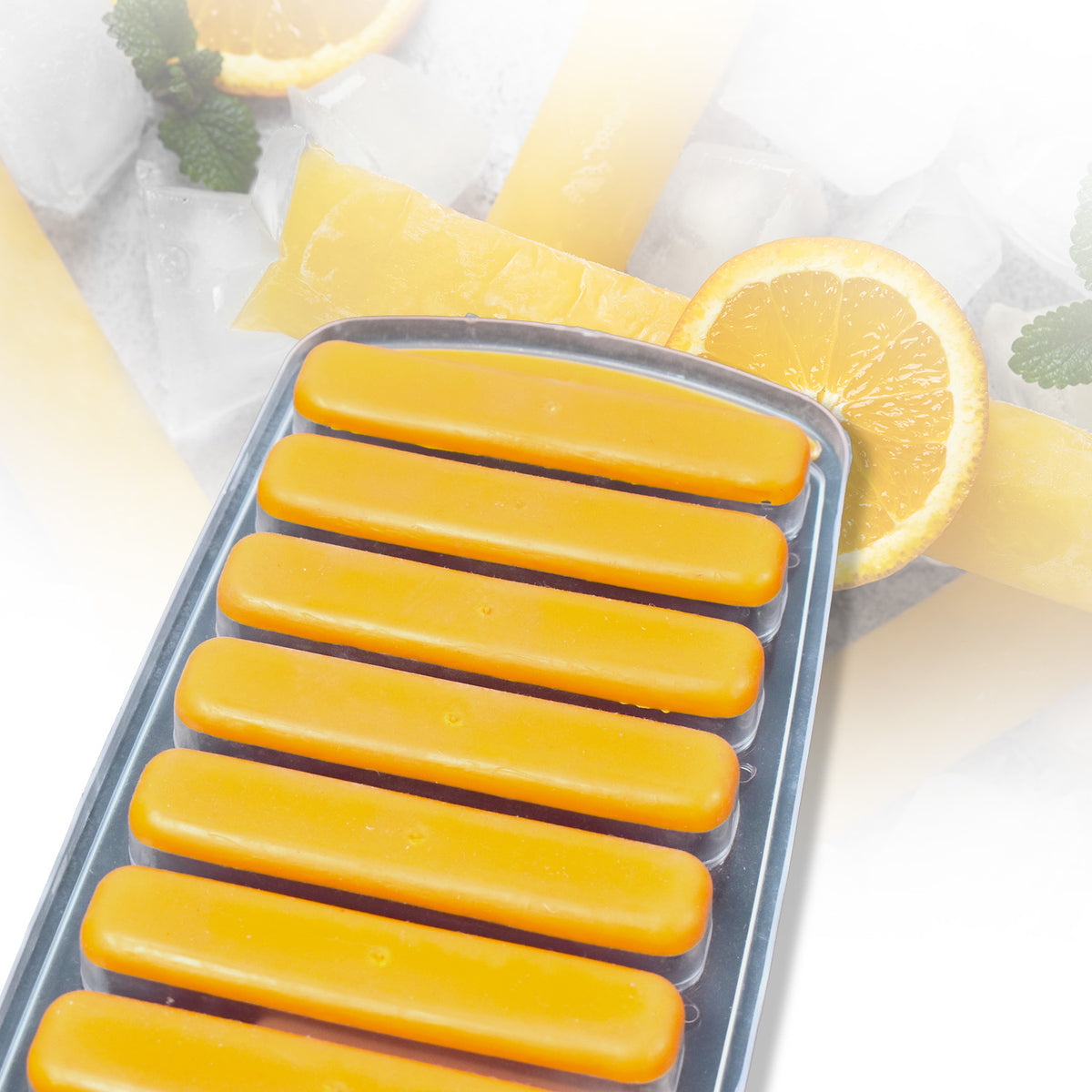 Silicone Bottom Ice Stick Tray for Water Bottles - Easy Push Out Narrow Cubes - Great Price - Image 4