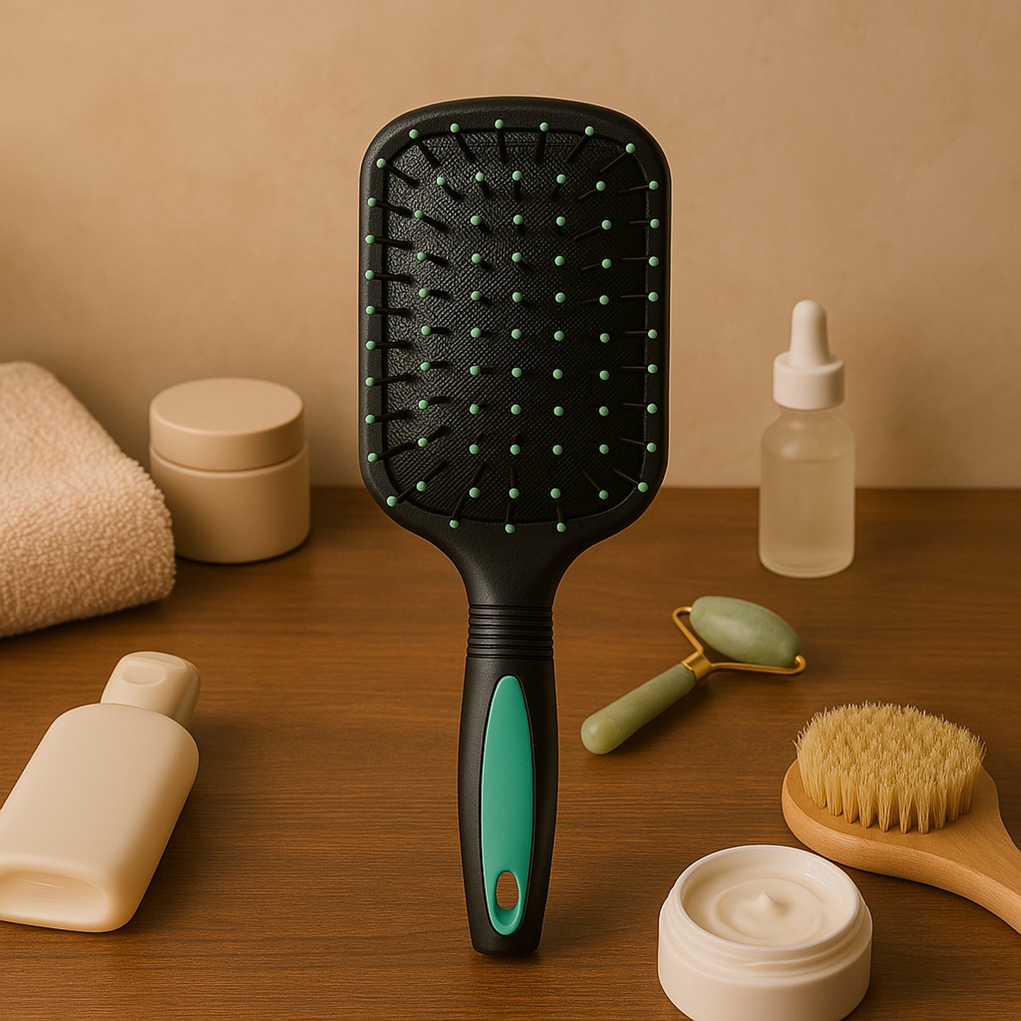 2-in-1 Detangling Hair Brush with Integrated Mirror - Happy Price - Image 3