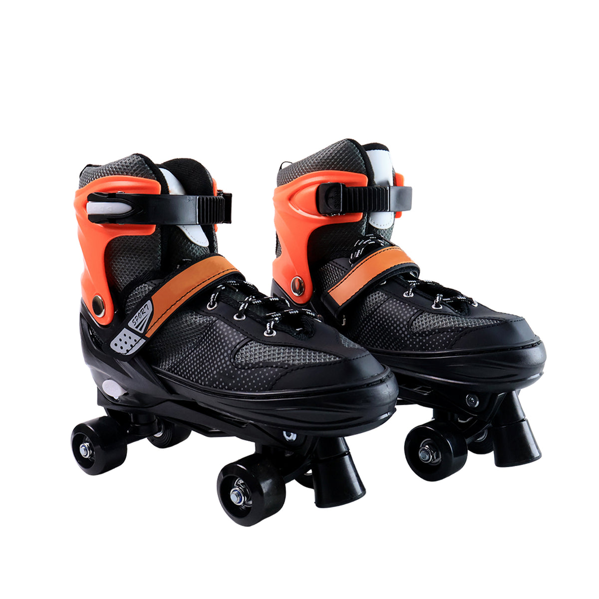Adjustable XL Quad Roller Skates for Kids - Smooth PU Wheels, Toe Brake, Secure Fit - Great Price - Image 2