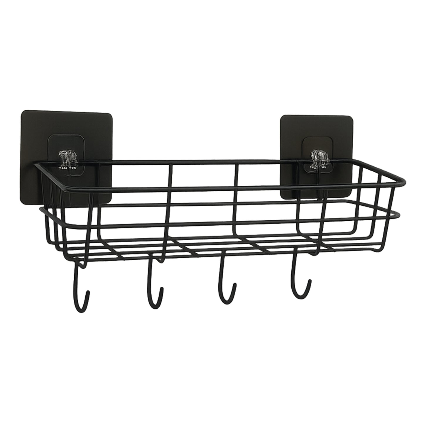 Self-Adhesive Wall Storage Baskets with Hooks - Pack of 2 - Happy Price - Image 5