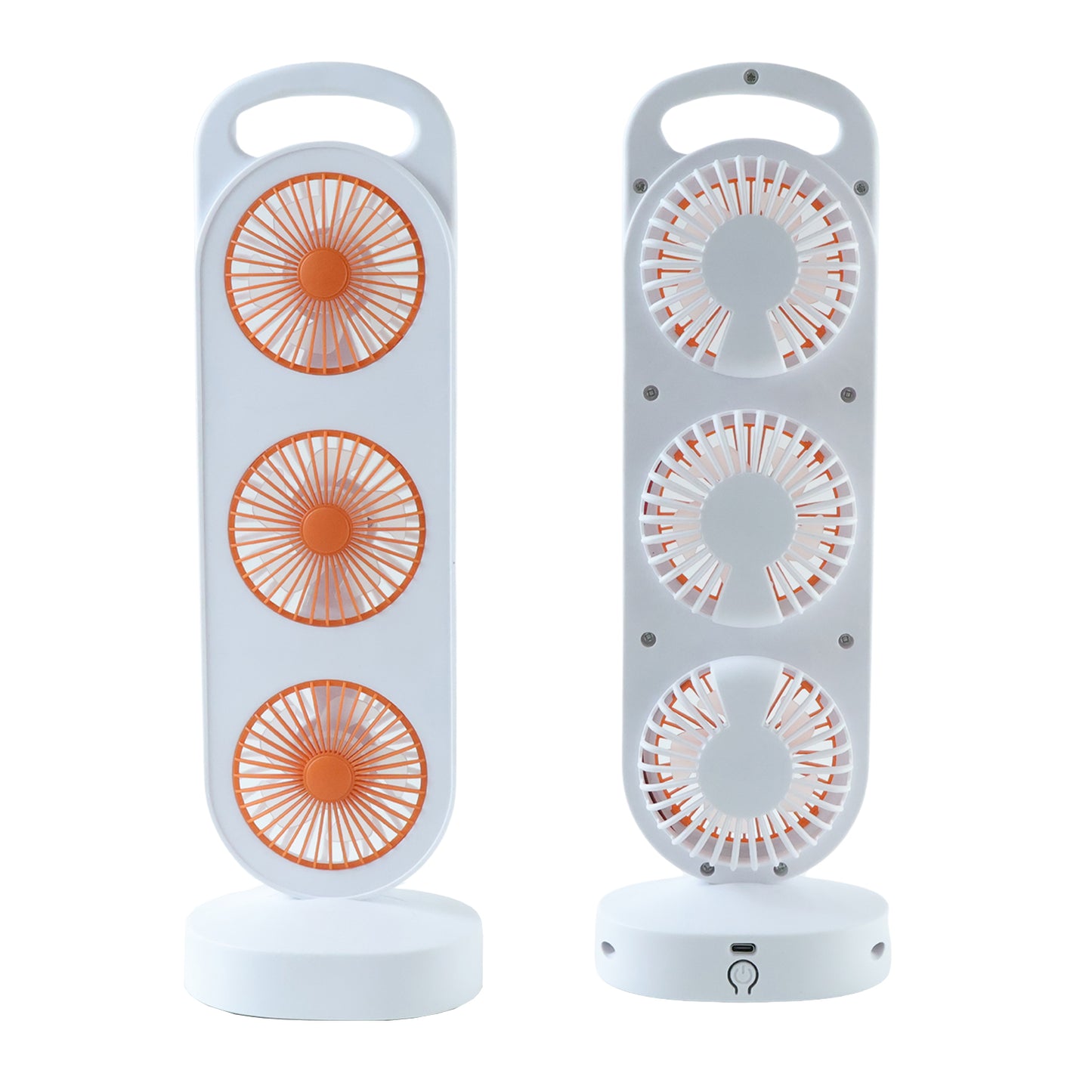 Portable Triple Head Table Fan - USB Rechargeable Personal Air Cooler (1 Pc) - Great Price - Image 4