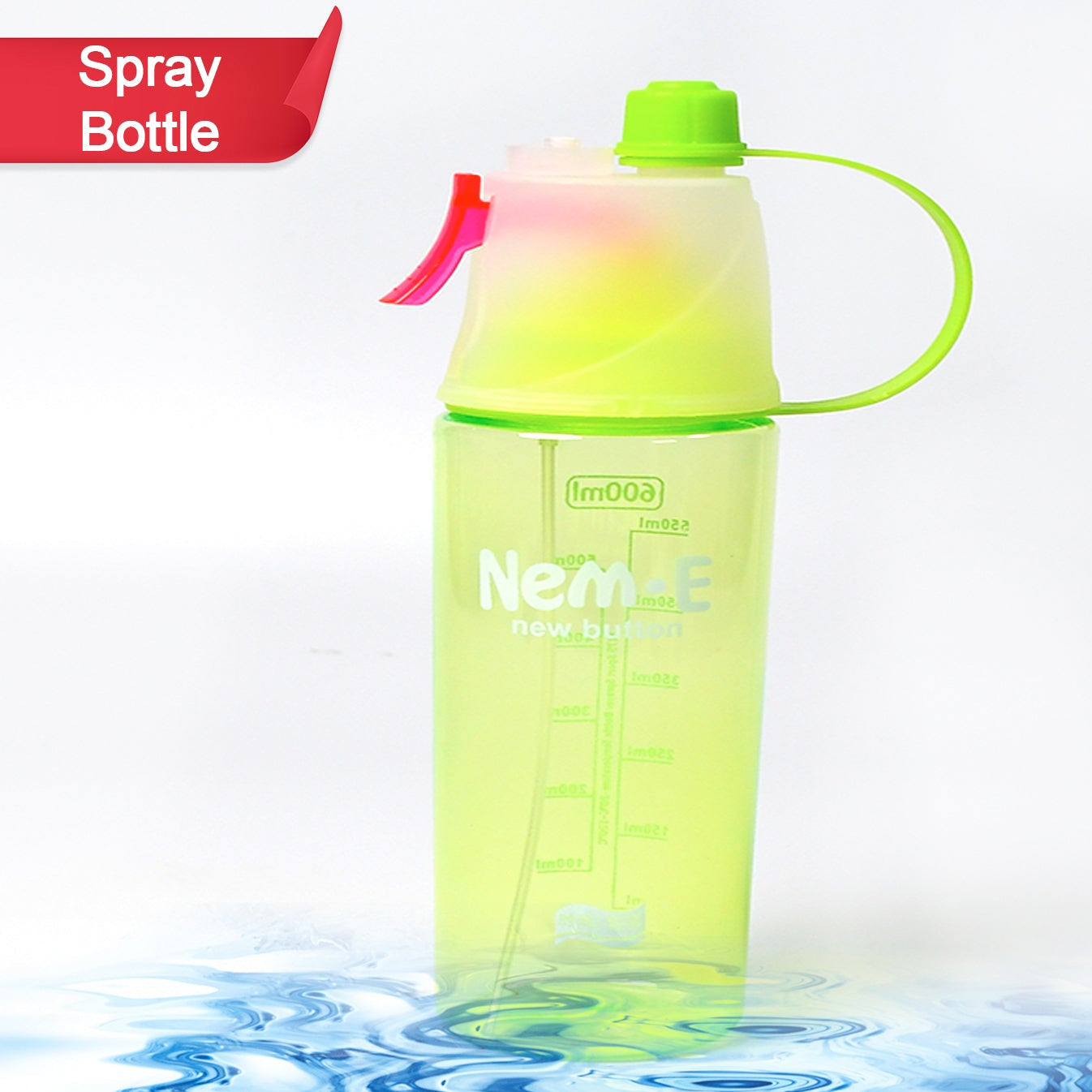 600ml Spray Water Bottle for Sports & Fitness - BPA Free - Great Price - Image 1