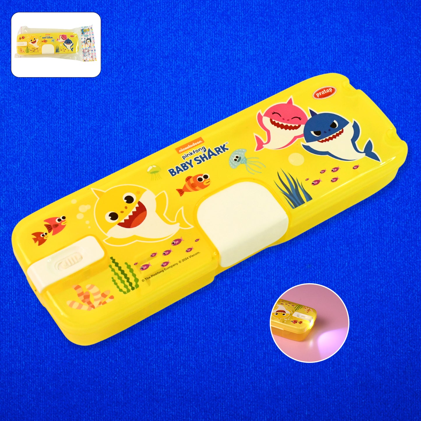 Plastic Pencil Box With Led Light Cartoon Print (1 Pc) - Happy Price - Image 3