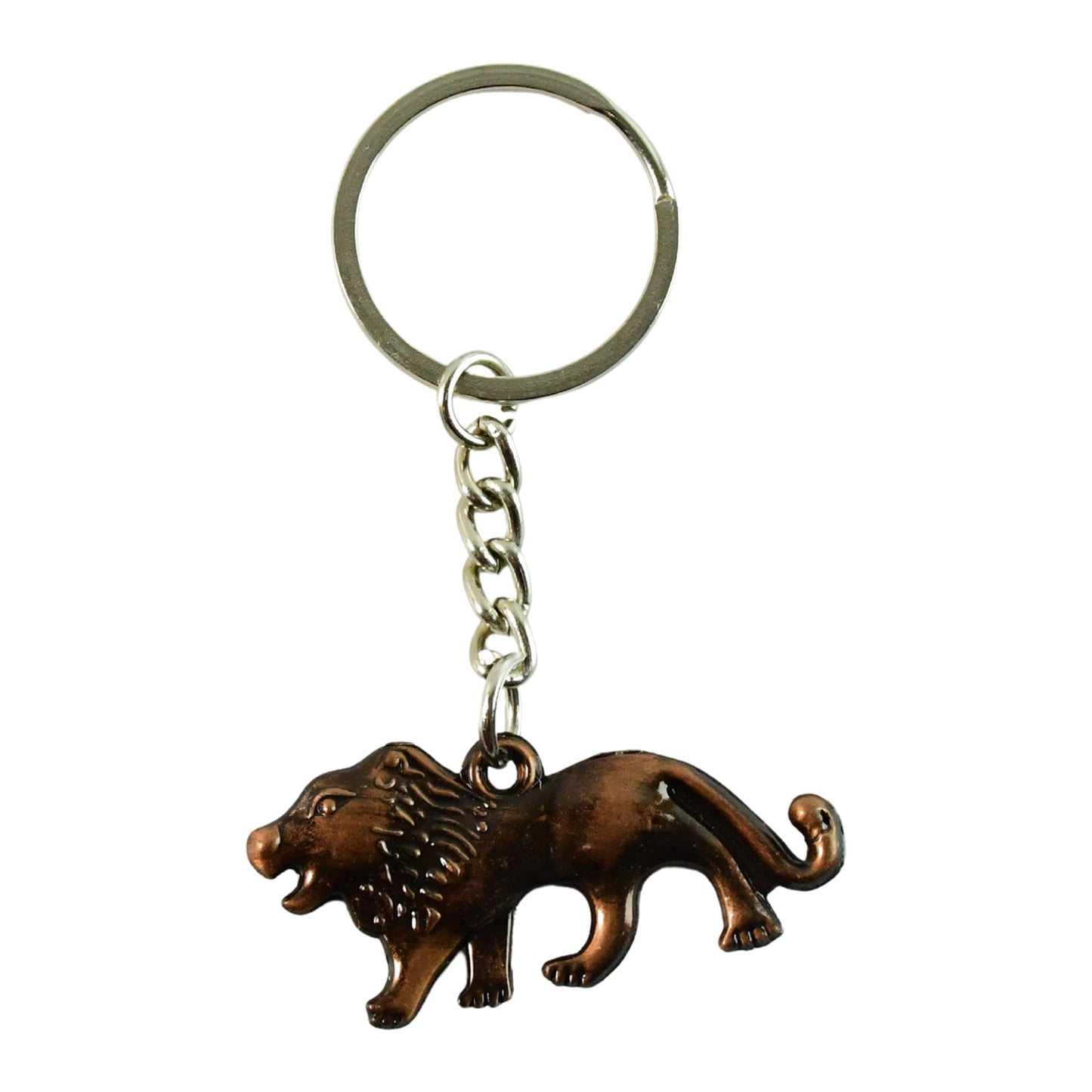 Walking Lion Metal Keychain - Antique Finish, 1 Pc - Happy Price - Image 2