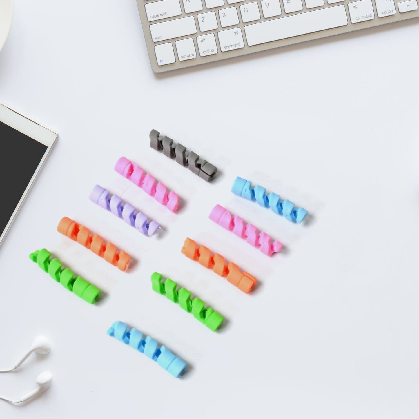 Spiral Charger Cable Protector Data Cable Saver Charging Cords Protective For All Universal Earphone Cable Cover (Pack Of 10) - Happy Price - Image 2