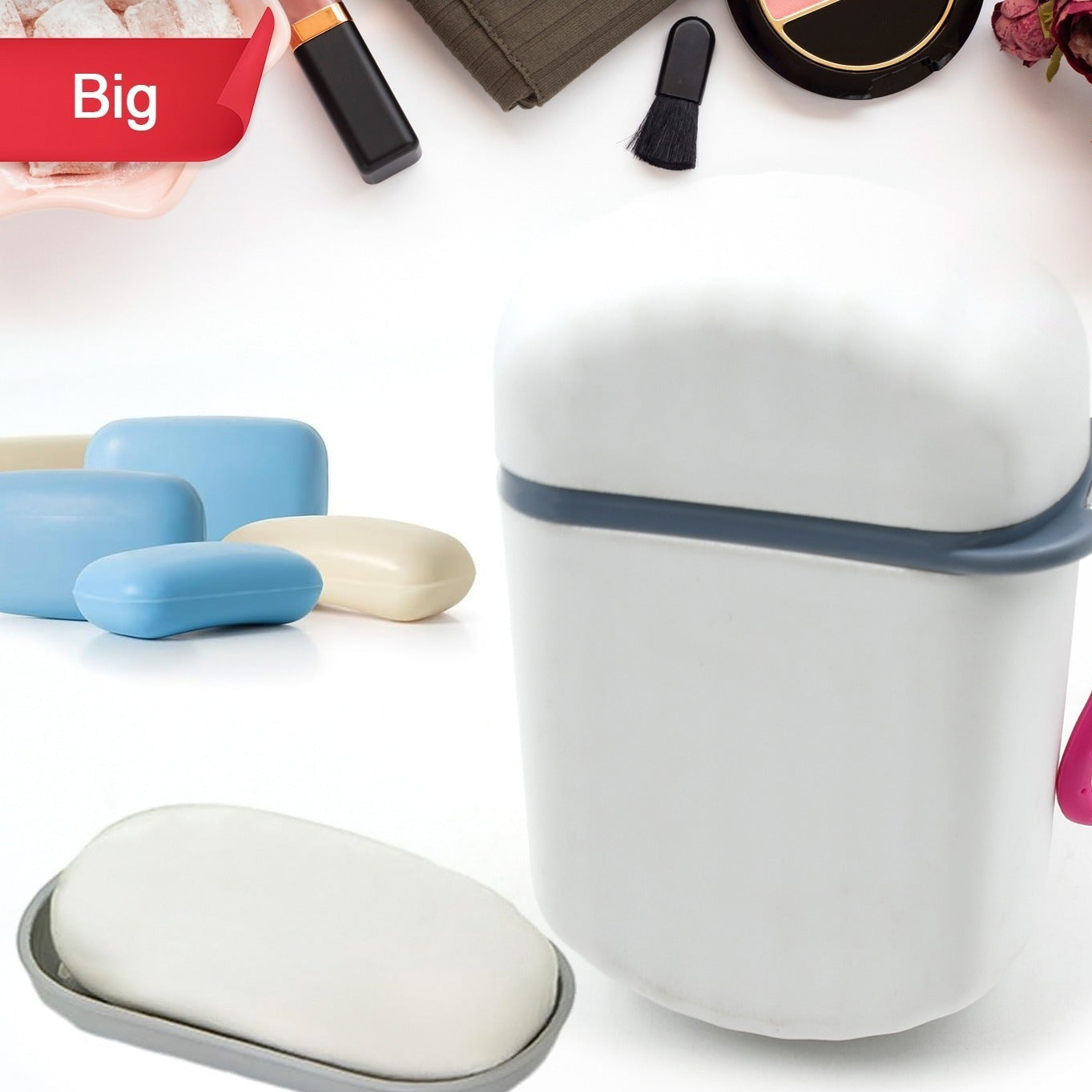 Stylish And Practical Soap Holder For Travel Soap Box With Secure Seal And Non Leak Design Stylish Soap Box For Home Bathroom Hiking Travel Camping Capsule Soap Box (1 Pc) - Happy Price - Image 1