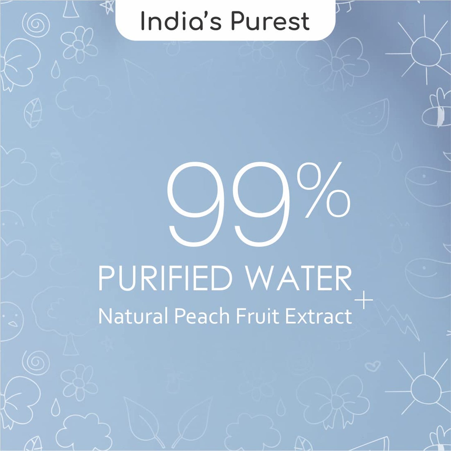 Tulips Sensitive Baby Wet Wipes - Gentle Cleansing with Peach & Apricot, 72 Pcs - Happy Price - Image 3