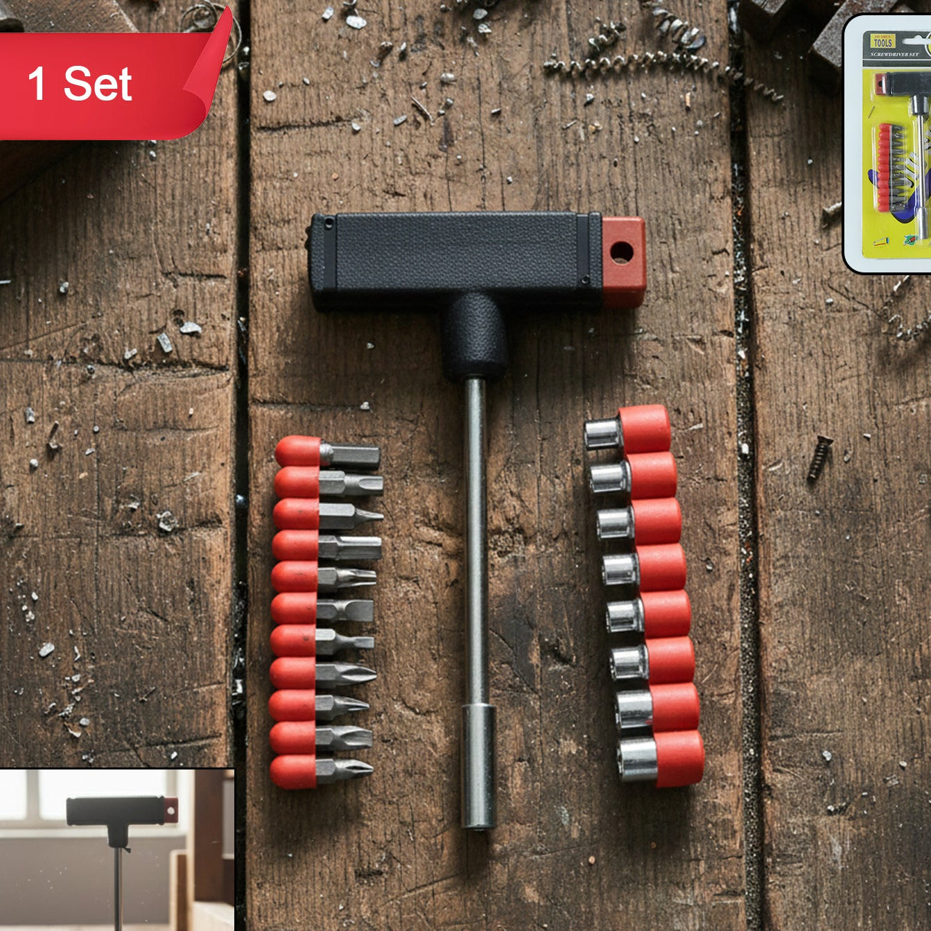 T Handle Screwdriver Tool Kit Set (1 Set)