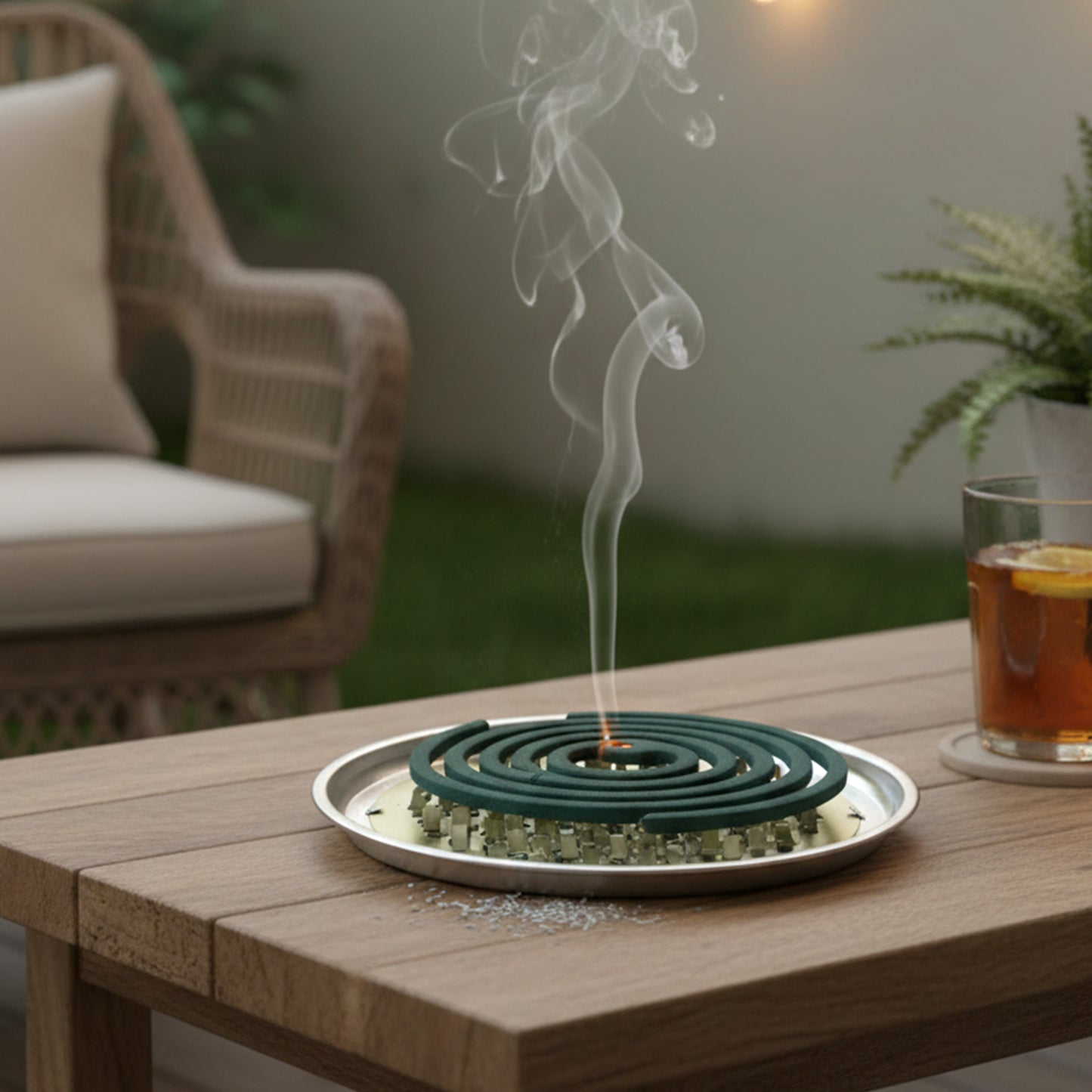 Round Metal Mosquito Coil Holder with Ash Tray - 1 Piece - Happy Price - Image 6