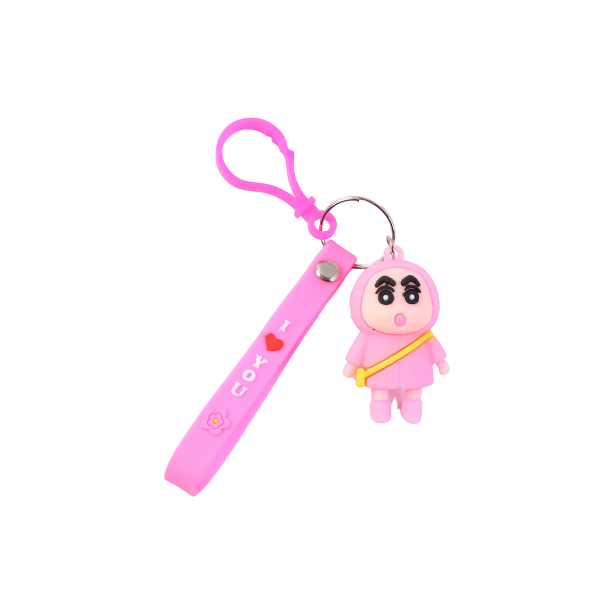 Cute Cartoon Doll Keychain with Pink Strap - 1 Pc - Happy Price - Image 4