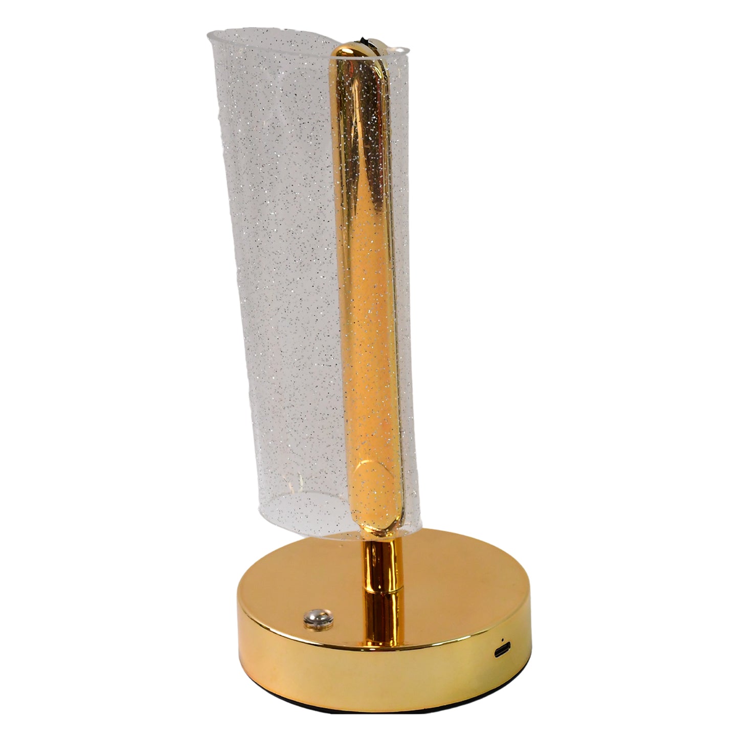 Sparkling Crystal LED Table Lamp with Golden Base - Decorative Bedside Light - Happy Price - Image 2