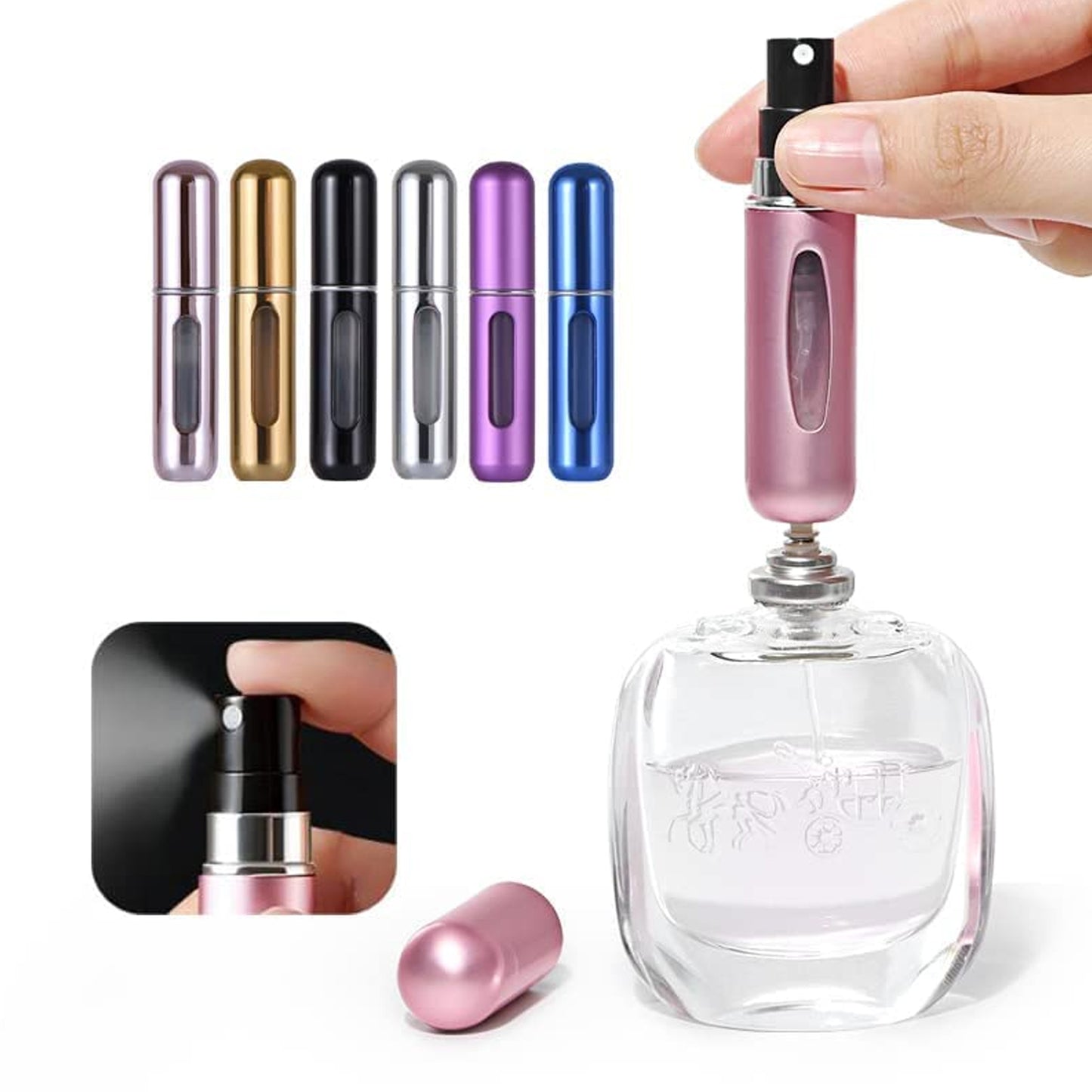 Mini Portable Perfume Empty Spray Bottle (1 Pc Mix Color) - Happy Price - Image 3