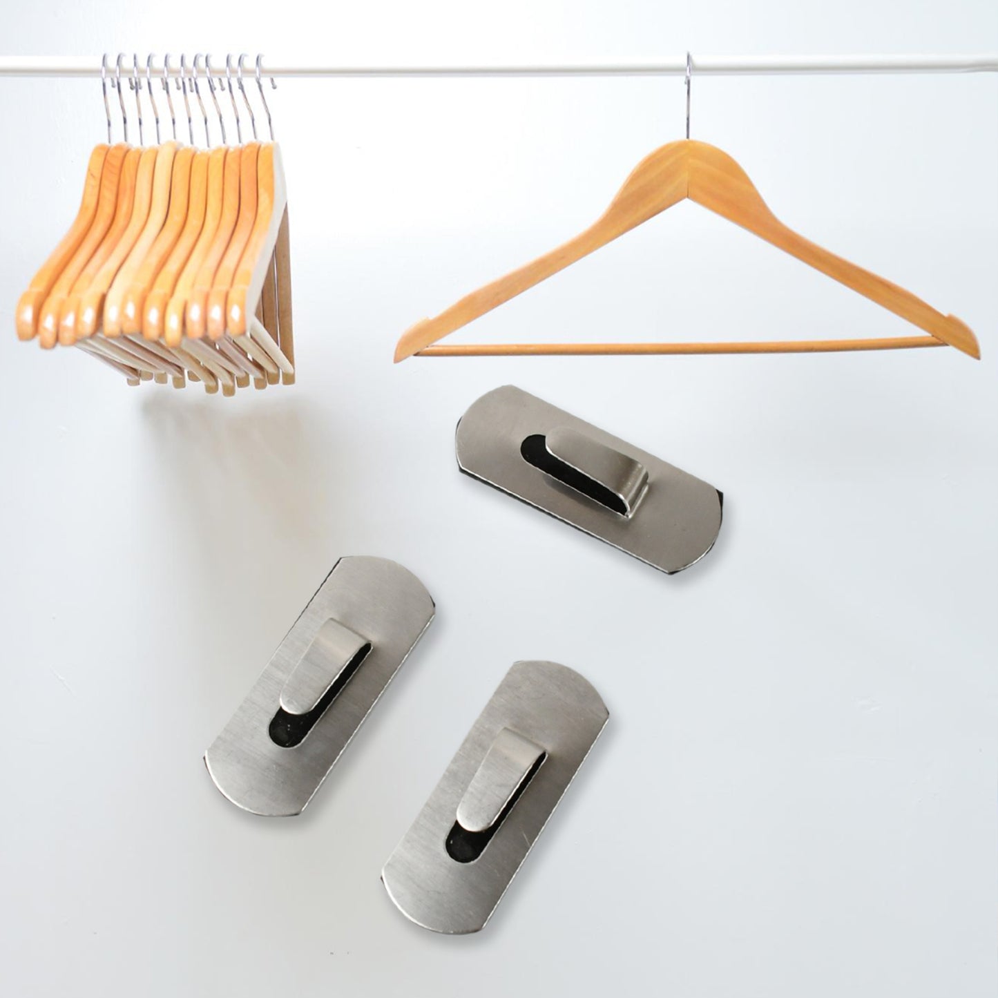 Self- Adhesive Hooks Heavy Duty Wall Hooks Hangers Stainless Steel Waterproof Sticky Hooks For Hanging Robe Coat Towel Kitchen Bathroom And. - Happy Price - Image 5