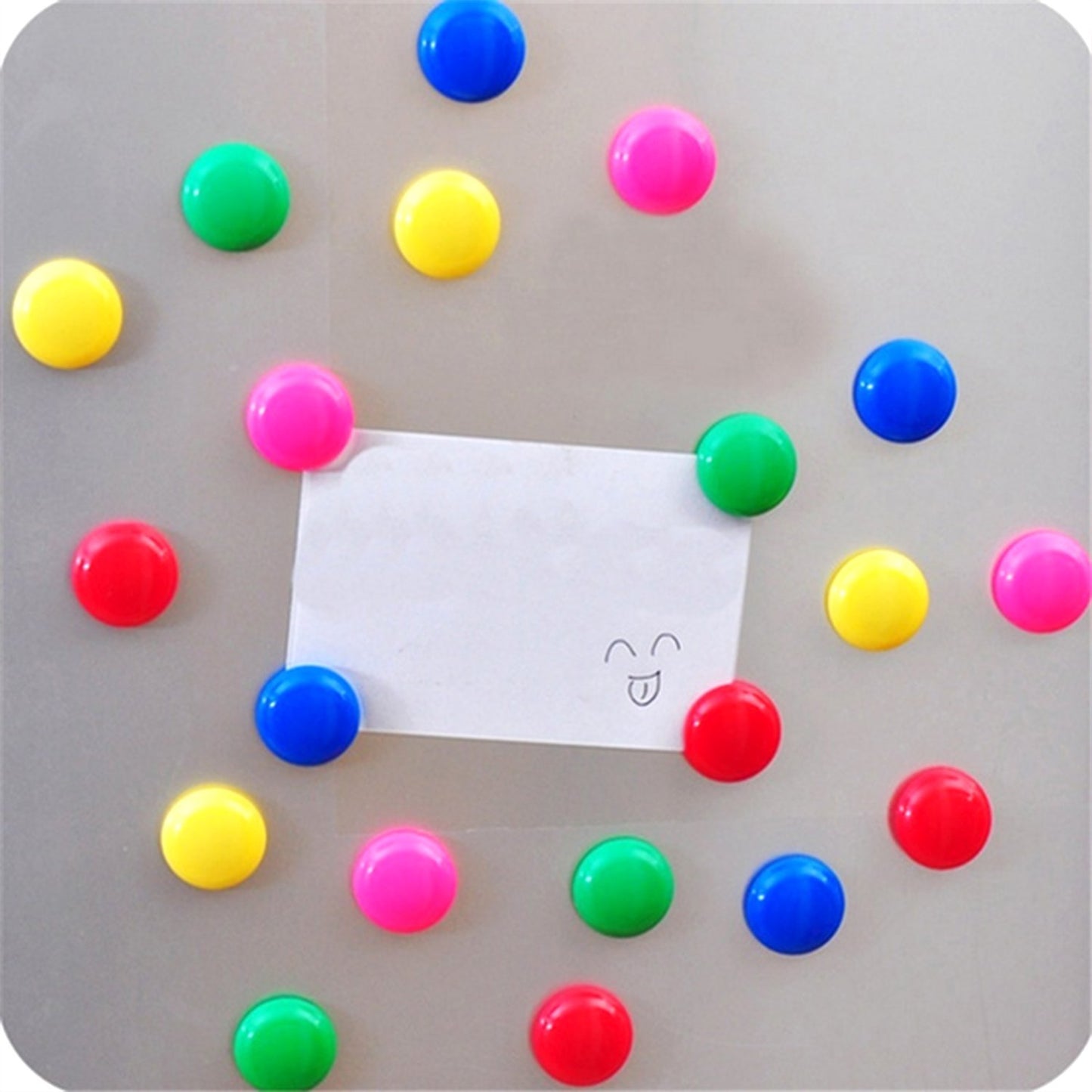 Colorful Board Magnets Circular Plastic Buttons - Happy Price - Image 3