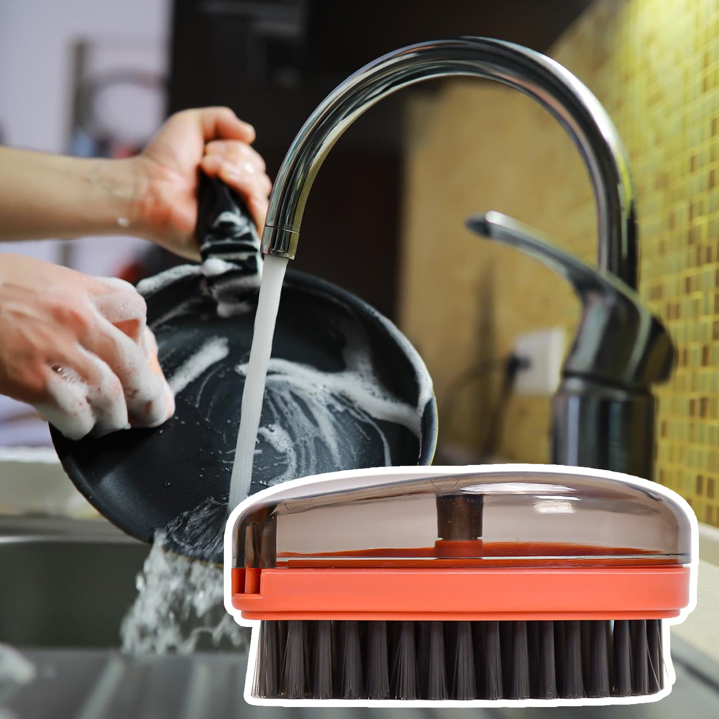 Plastic Wet And Dry Brush For Home (Multicolor 3 Units) - Happy Price - Image 7