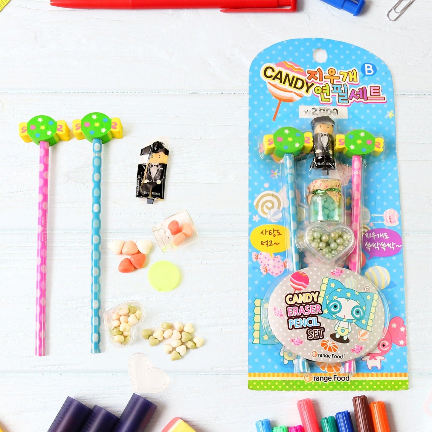 Fun Candy Design Pencil Set With Accessories (1 Set ) - Happy Price - Image 5