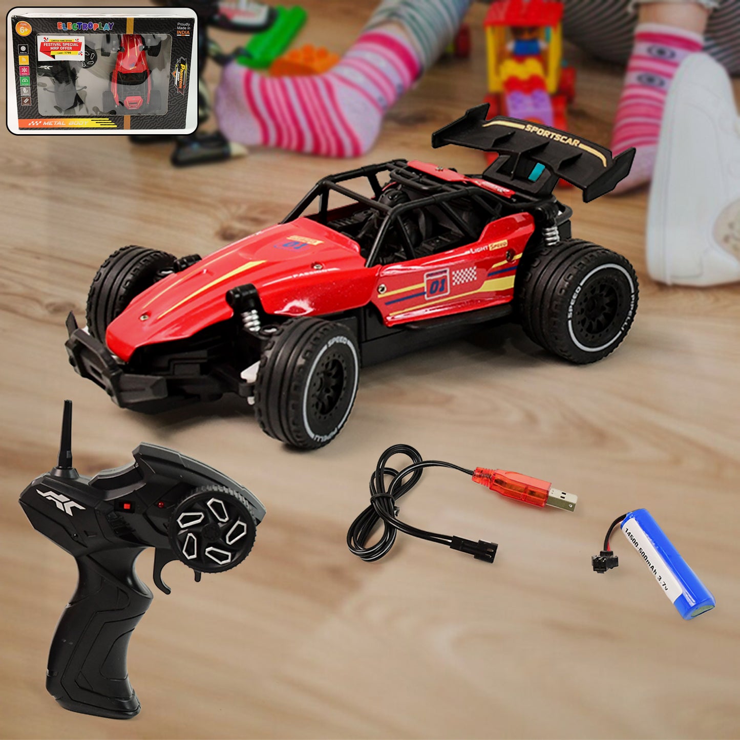 Red RC Off-Road Sports Car Toy - 1 Set - Great Price - Image 2
