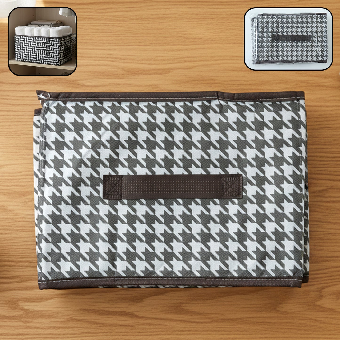 Fabric Storage Basket Organizer Box with Handle - 40x28cm, 1 Pc - Happy Price - Image 2