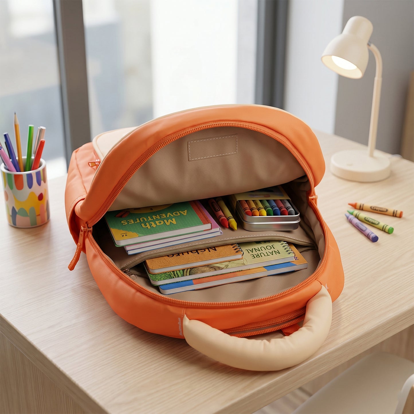 17 Inch Cartoon School Backpack for Kids - Orange - Great Price - Image 3