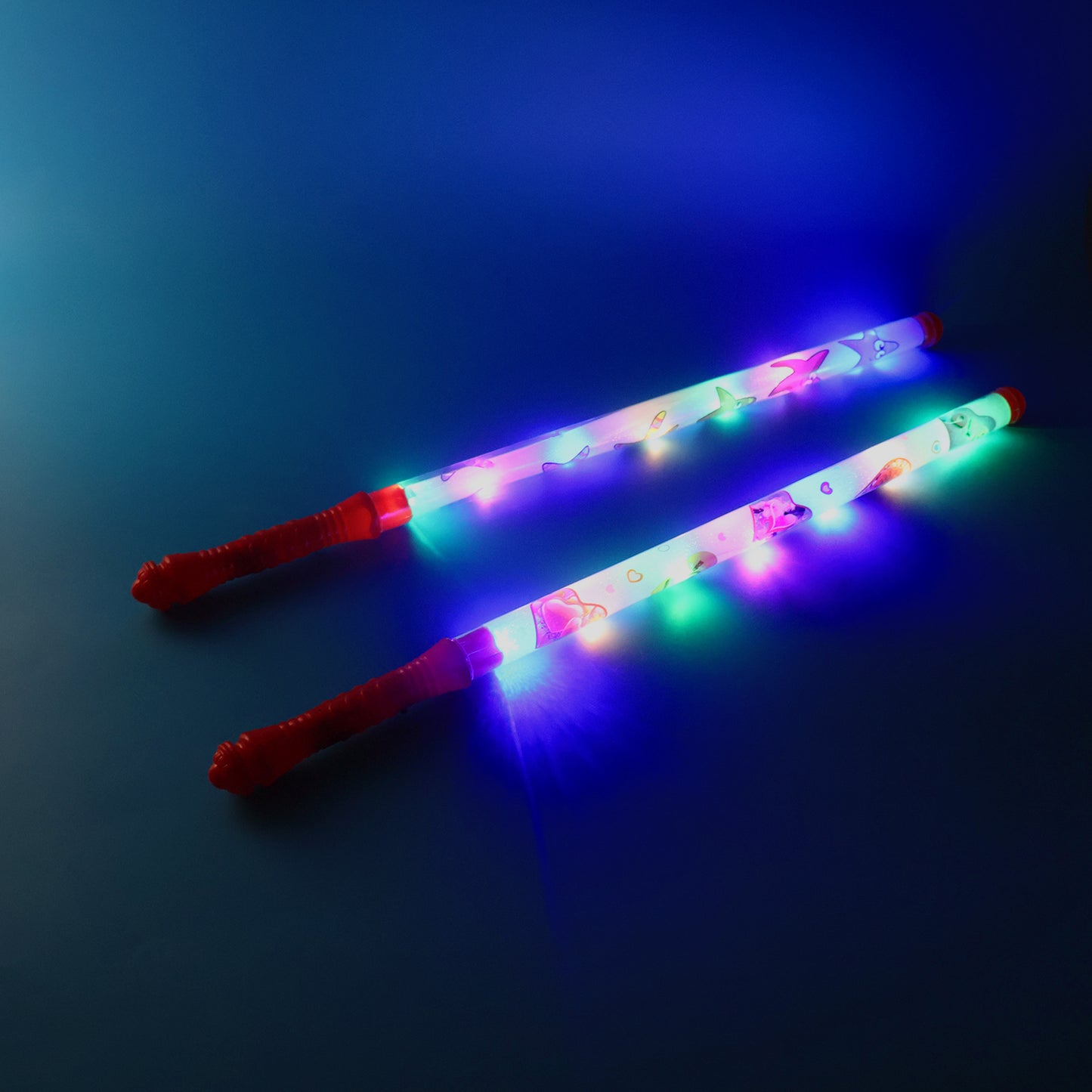 2 Piece LED Dandiya Sticks - Color Changing Light-Up Garba Sticks for Festivals - Happy Price - Image 5