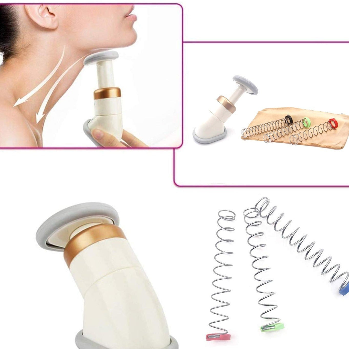 Massager For Men Women Double Chin Up Neckline Slimmer Machine And Jawline Exerciser Tool With Neck Slimming Rubber Chinfat Reducer Exerciser (1 Pc) - Happy Price - Image 1