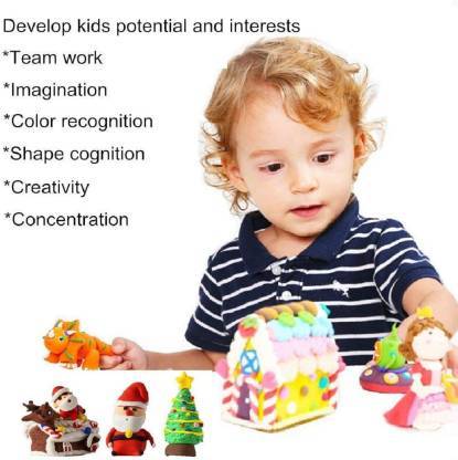 Non-toxic Creative 50 Dough Clay 5 Different Colors (Pack Of 5 Pcs) - Happy Price - Image 5