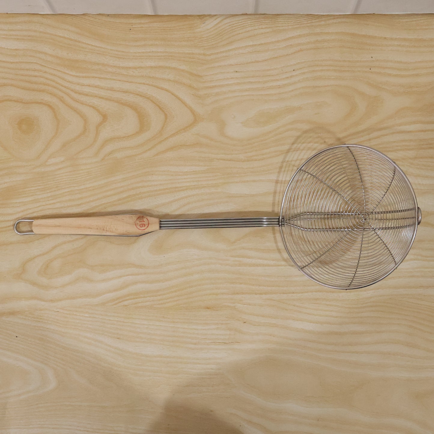 Stainless Steel Frying Skimmer with Wooden Handle - 45cm Length, 1 Pc - Great Price - Image 7