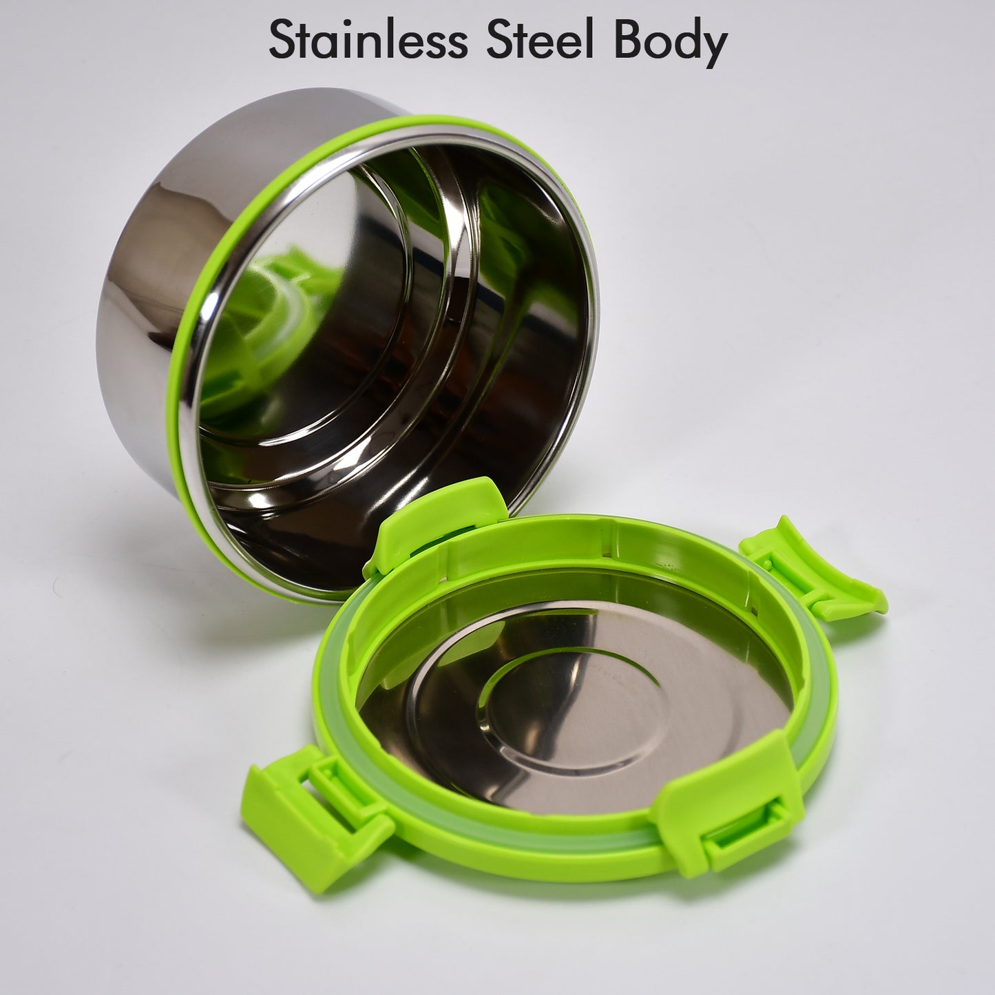 Ganesh Solo Round 400 Stainless Steel Leak Proof Airtight Lunch Pack For Office School Use - Happy Price - Image 6