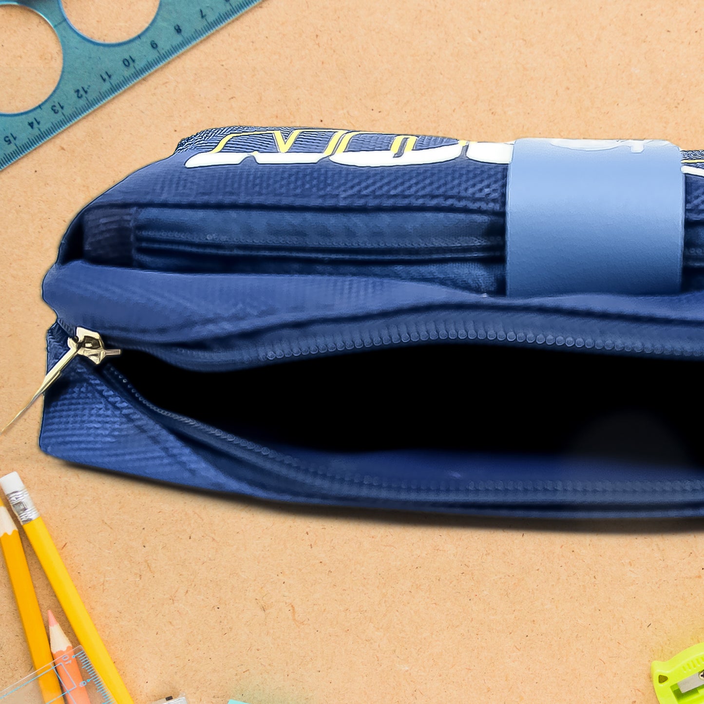 Pencil Pouch With Zipper 1 Pc 2 Compartment) - Happy Price - Image 6