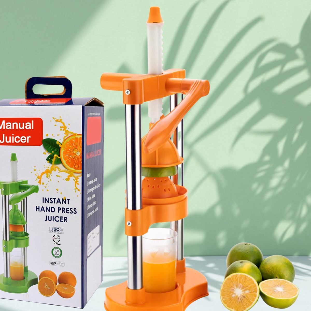 Hand Pressure Juicer Manual Cold Press Juice Machine Instant Make Juice Squeezer Fruits Juicer Juice Maker Orange Juice Extractor For Fruits Vegetables Orange - Happy Price - Image 1