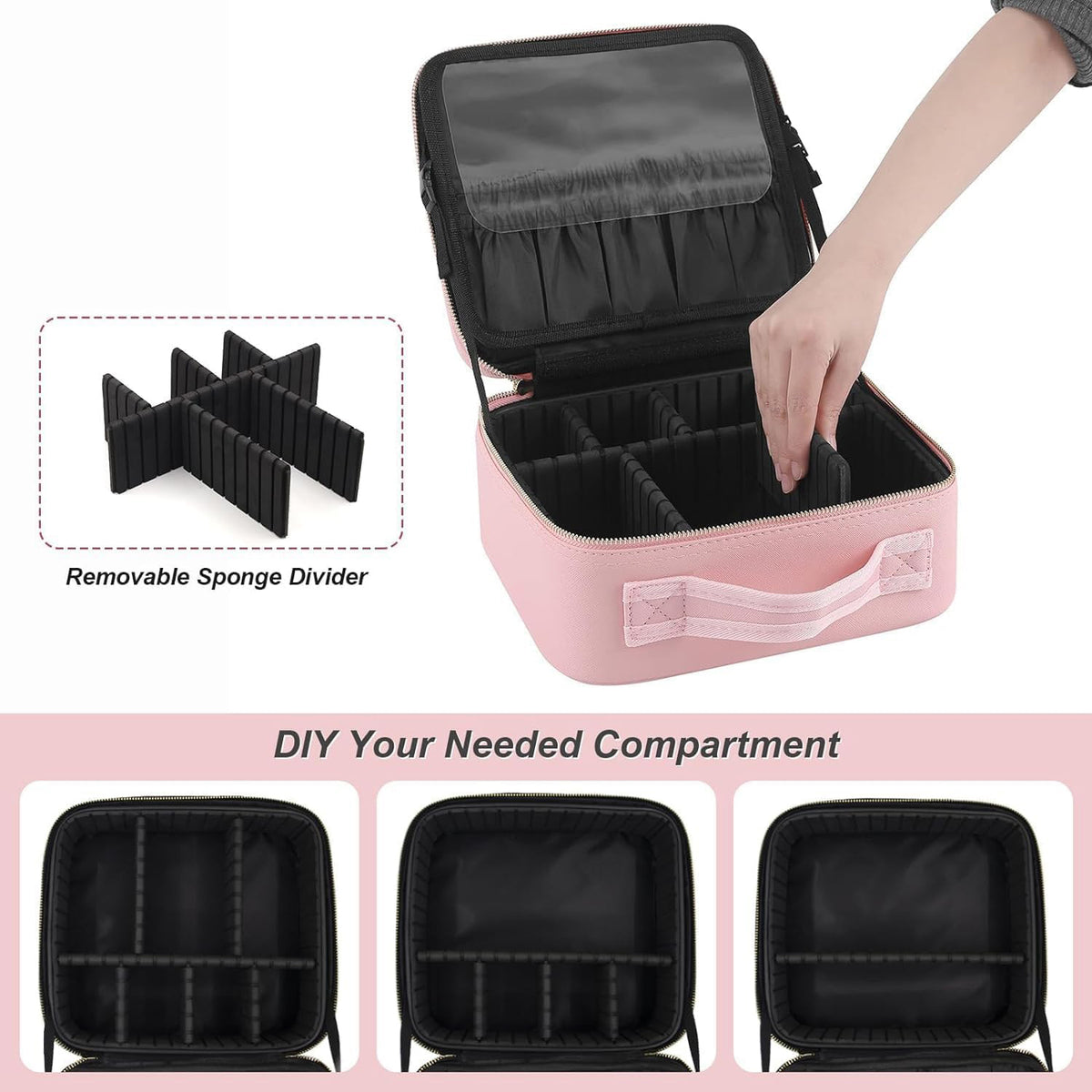 Pink Premium Led Light Makeup Organizer Box (1 Pc) - Happy Price - Image 7