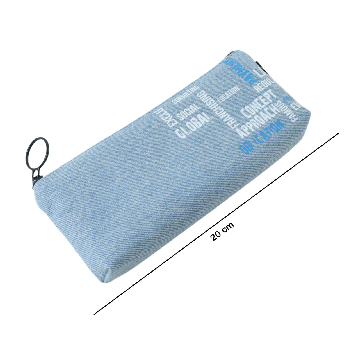 Fabric Zipper Pouch - 1 Pc Multipurpose Stationery Organizer for School, Office, Travel - Great Price - Image 5