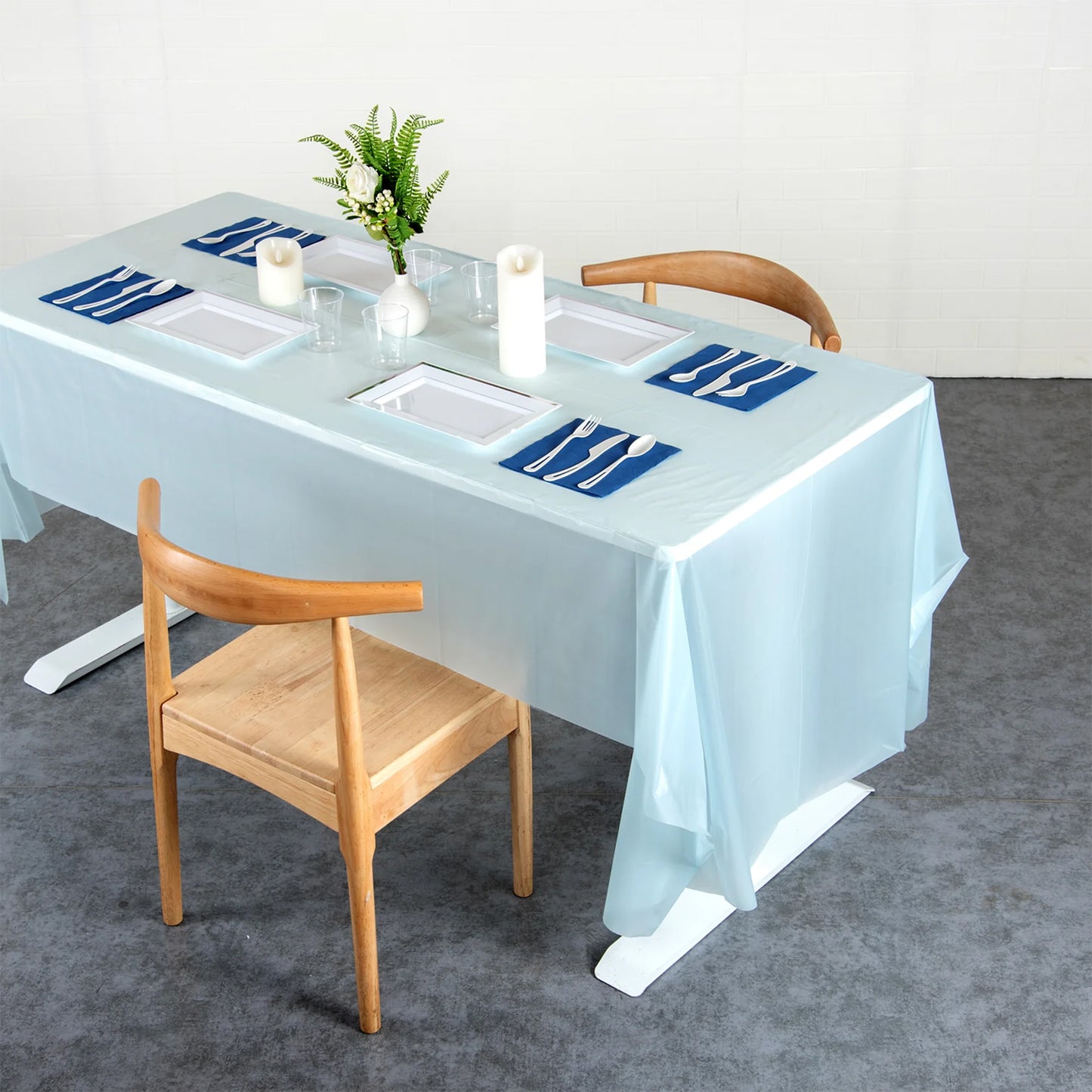 Waterproof Disposable Plastic Table Cover 137 x 183 cm for Parties & Dining - Happy Price - Image 7