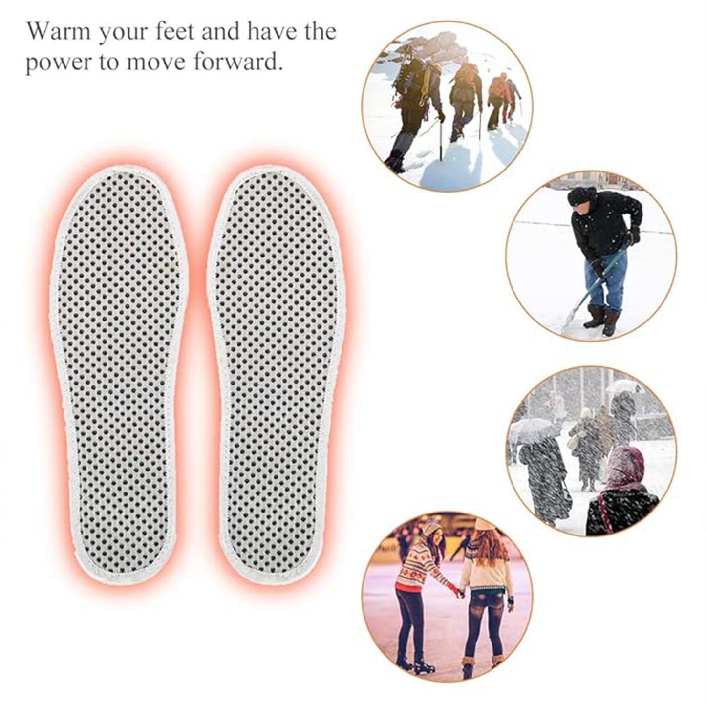 Massage Magnetic Self Heating Insole Shoe Heating Insole For Women Men - Unisex Warm Insole - Thermal Insoles - Tourmaline Self Heating Shoe Inserts - Warm Shoe Pad (1 Pair) - Happy Price - Image 5