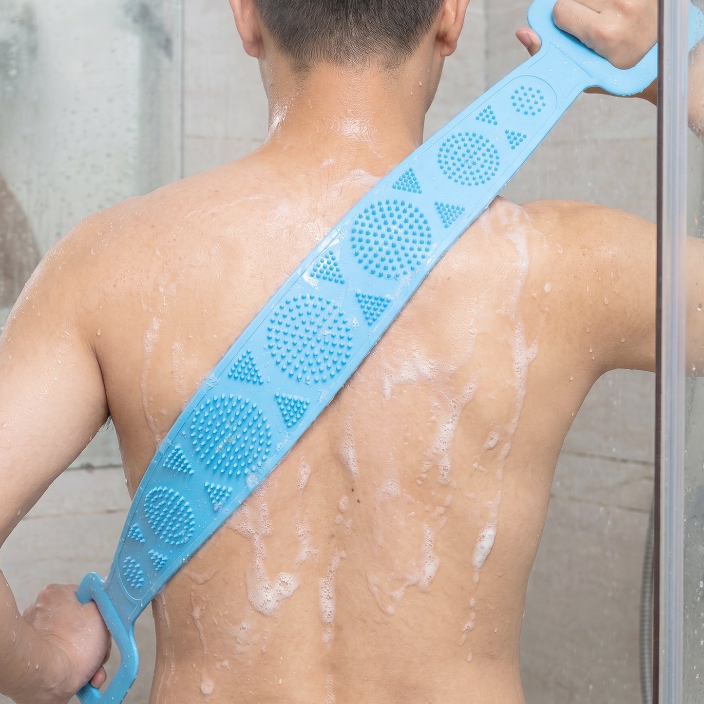 Long Silicone Back Scrubber Belt for Bath - 1 Pc - Happy Price - Image 6
