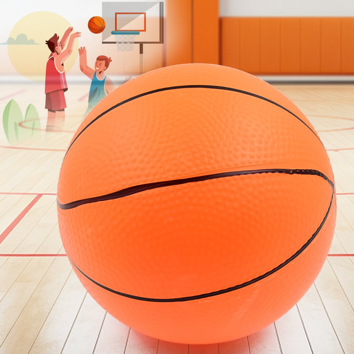 Mini Bouncy Basketball (1 Pc) - Happy Price - Image 1