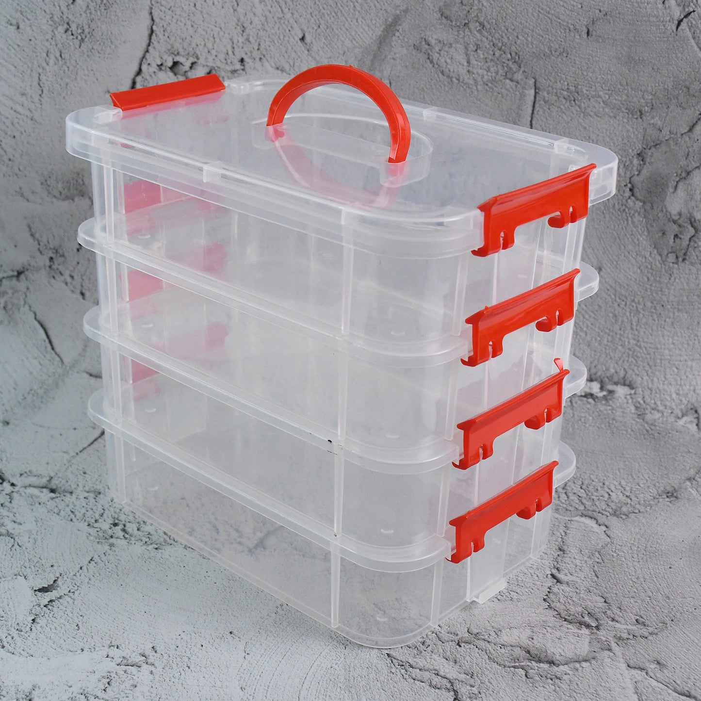 4-layer Transparent Multipurpose Plastic Storage Box - Happy Price - Image 3