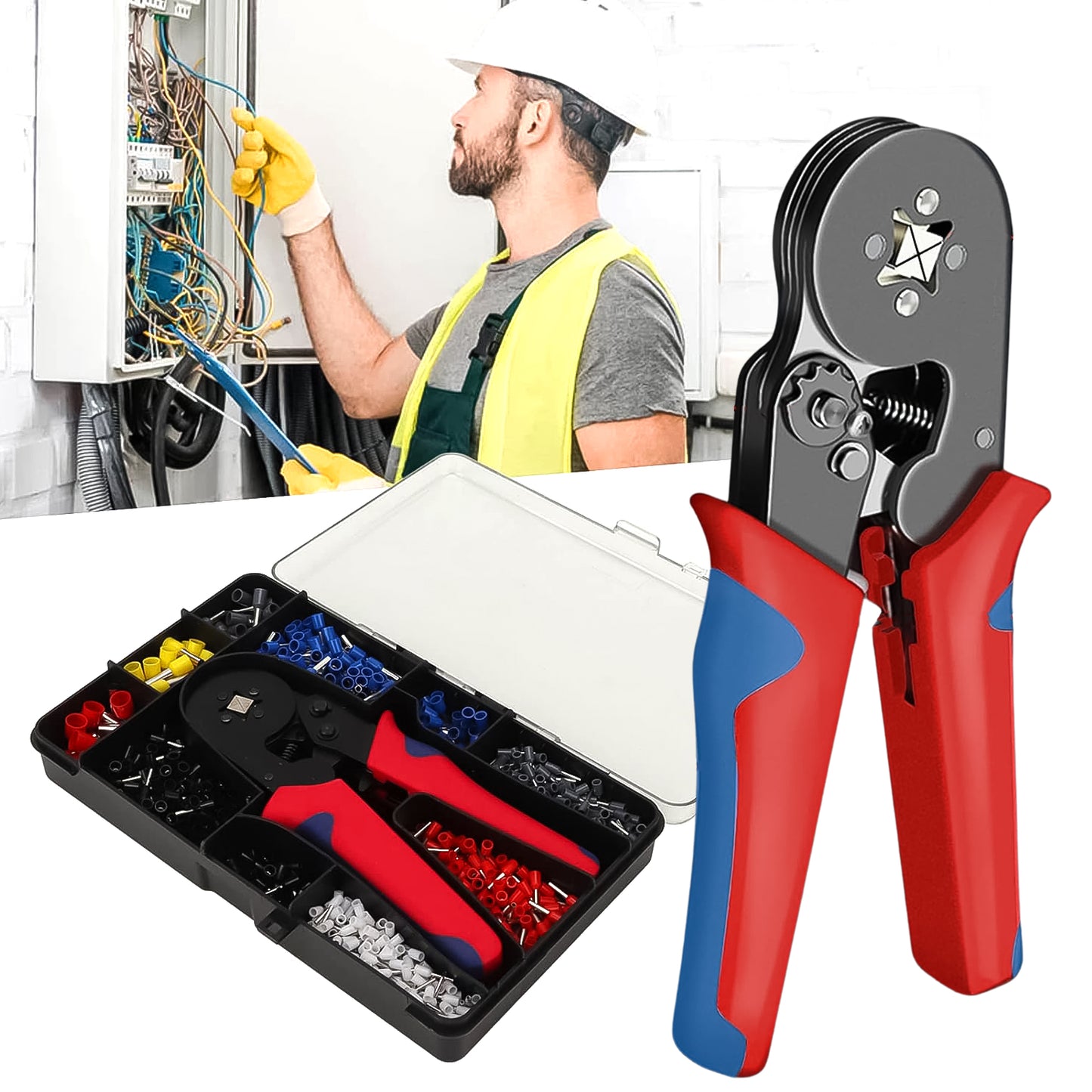 Wire Ferrule Kit With 1200pcs Wire End Ferrules Crimper Plier - Happy Price - Image 2