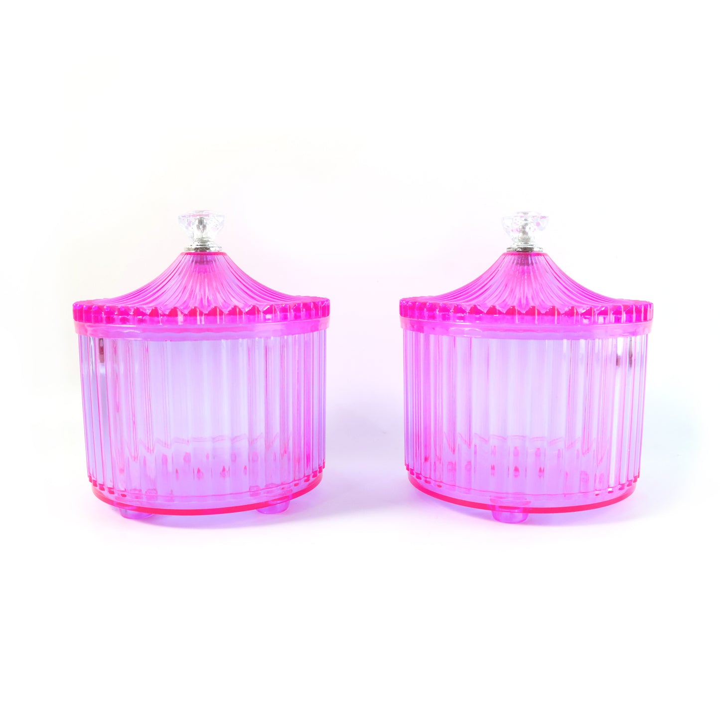 Transparent Dry Fruit Storage Jars with Decorative Lids - Set of 2 - Happy Price - Image 2