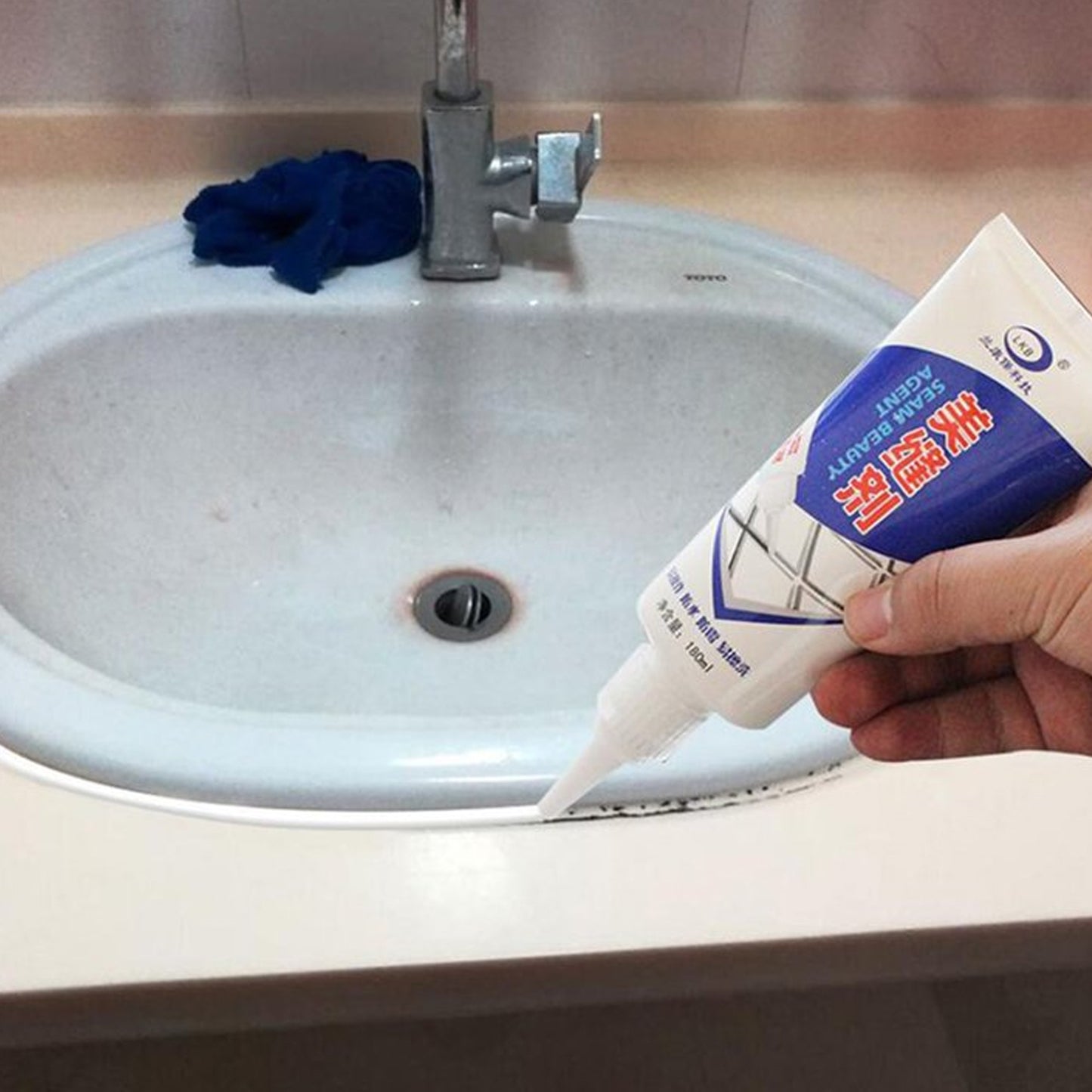 Waterproof Tile Gap Crack Grout Filler Water-resistant Silicone Sealant For Diy Home Sink Gaps Tiles Gaps Grouts Repair Filler Tube For Home Office Bathroom Toilets Kitchen (180 Ml) - Happy Price - Image 3