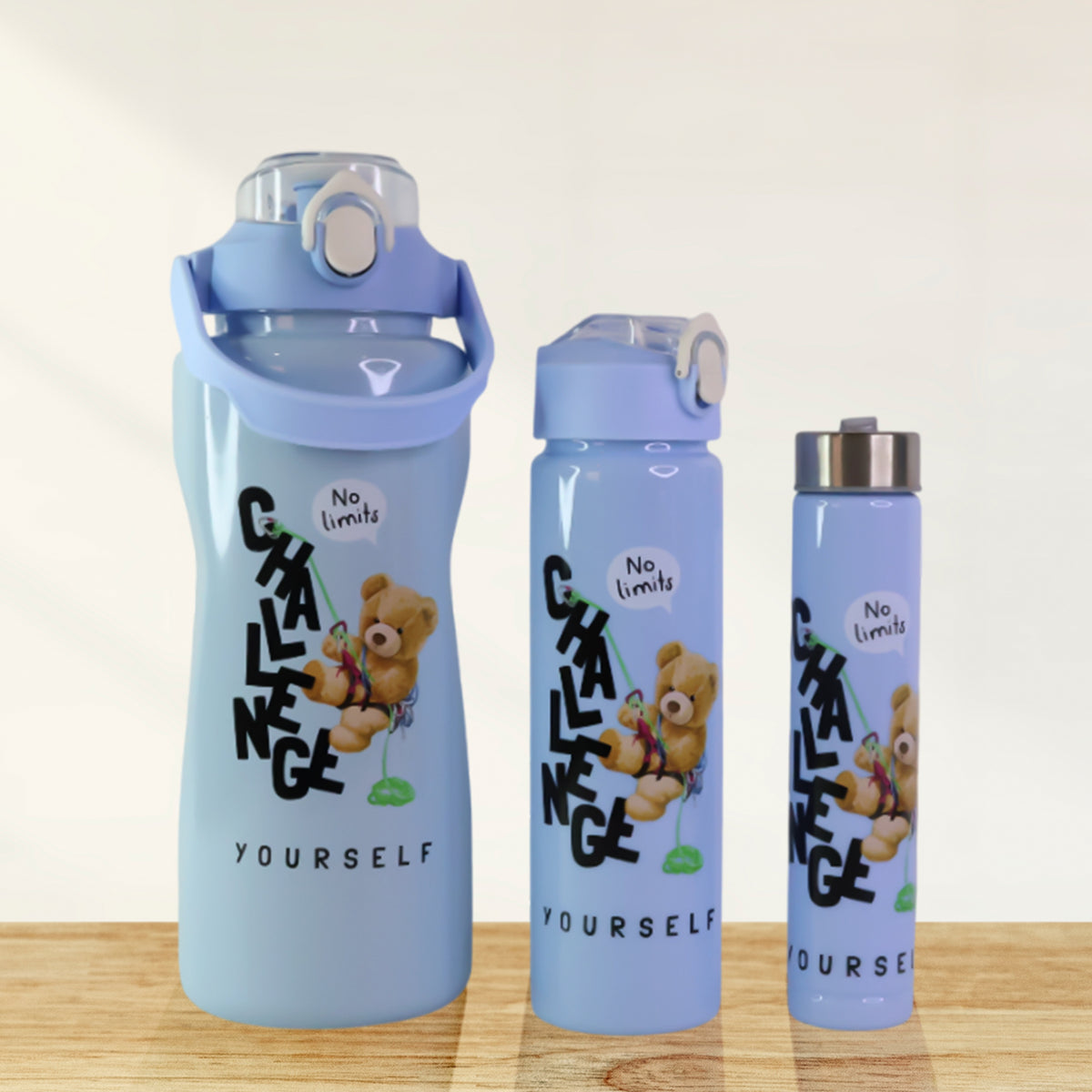 3-Piece Water Bottle Set: 2000ml, 900ml, 300ml - Leak-Proof & Portable - Happy Price - Image 6