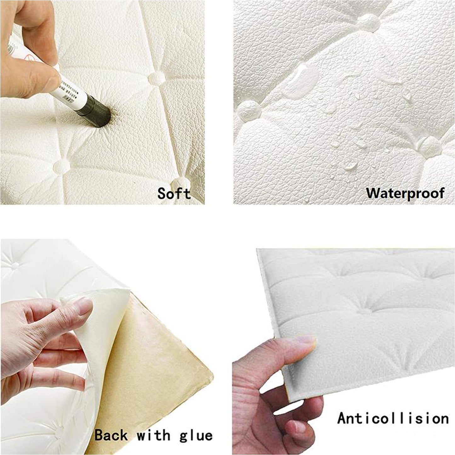 3D Foam Wall Panels - Waterproof & Self-Adhesive Decorative Stickers - Happy Price - Image 5