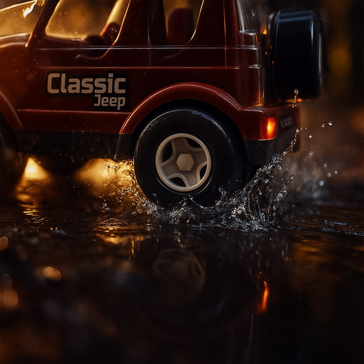 Friction Powered Classic Jeep Toy Car for Kids (1 Pc) - Happy Price - Image 6