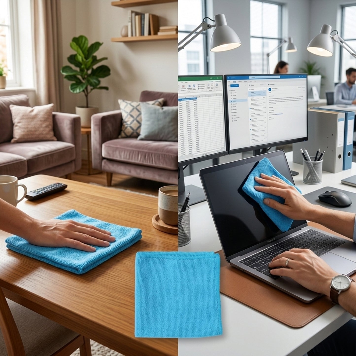 Microfiber Cleaning Cloths - 4 Pc Set, 28x29 Cm - Great Price - Image 5