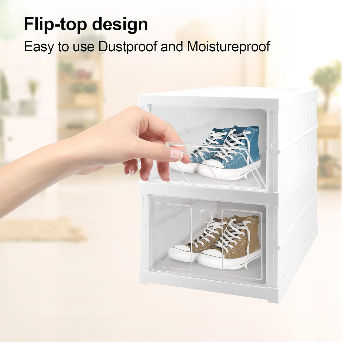 Stackable Multifunctional Storage For Clothes Foldable Drawer Shelf Basket Utility Cart Rack Storage Organizer Cart For Kitchen Pantry Closet Bedroom Bathroom Laundry (2 Layer 1 Pc) - Happy Price - Image 5