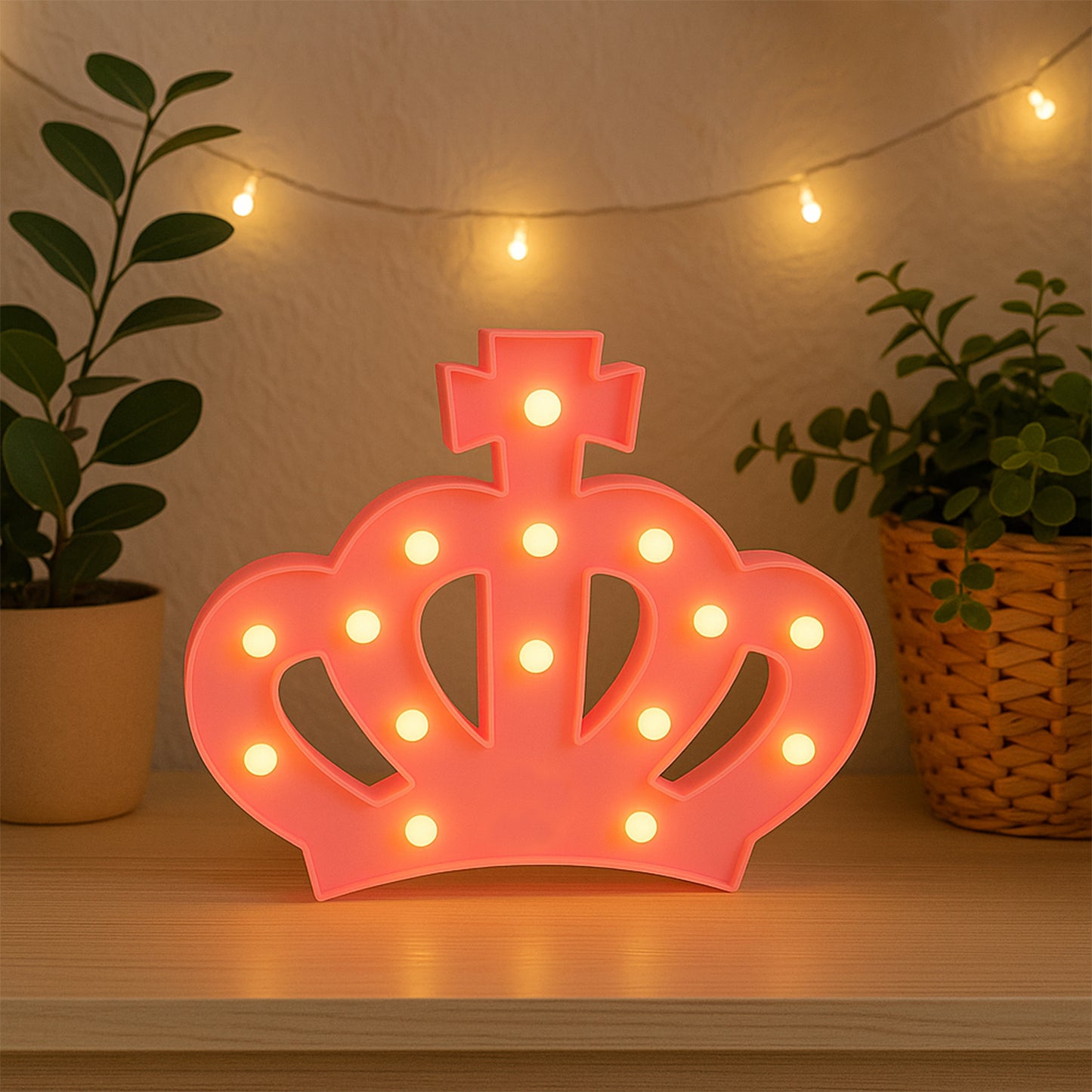 Crown Shape LED Decorative Night Light - Battery Operated Accent Lamp (1 Pc) - Happy Price - Image 4